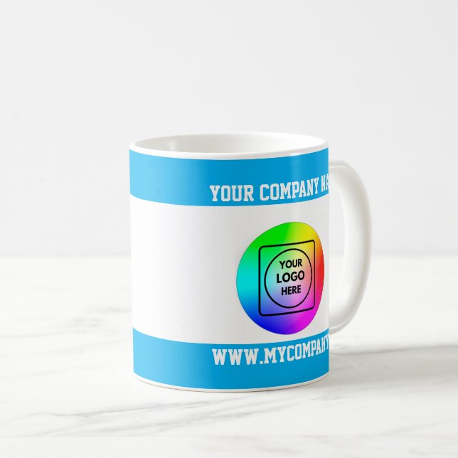 Custom Company Logo Business Promo mug Kaffeetasse (VorderseiteRechts)
