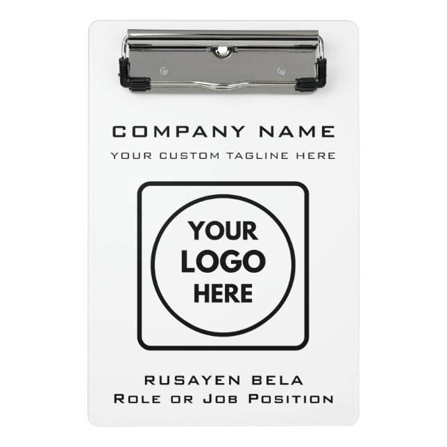 Custom Company Logo Mini Pro clipboard Mini Klemmbrett (Vorderseite)