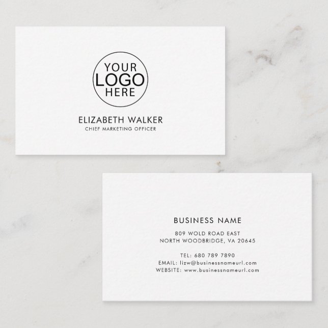 Custom Company Logo Modern Visitenkarte (Vorne/Hinten)