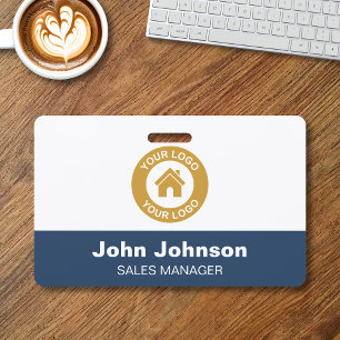 Custom Company Logo Name Badge With Metal Clip Ausweis