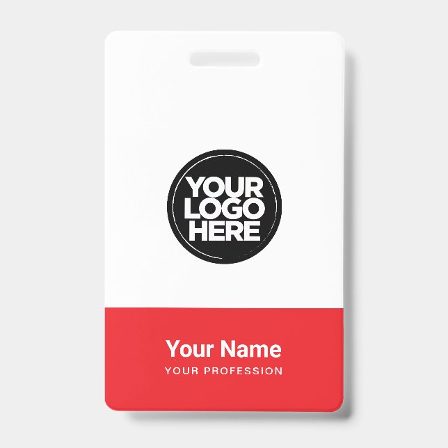 Custom Company Logo Name Title Bar Code Ausweis (Vorderseite)