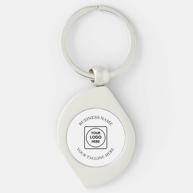 Custom Company Logo Slogan Promo Keychains Schlüsselanhänger (Vorderseite)