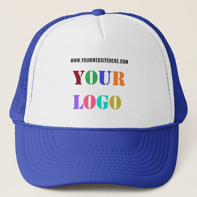 Custom Company Logo Website Trucker Hat Truckerkappe (Vorderseite)