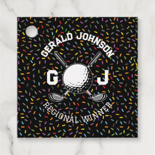Custom Confetti Golf Monogram Design Geschenkanhänger