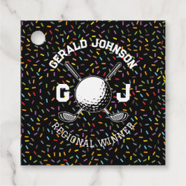 Custom Confetti Golf Monogram Design Geschenkanhänger