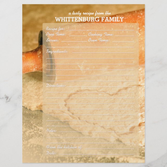 Custom Cookie Dough Hearts Family Recipe Seite (Vorderseite)