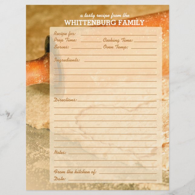 Custom Cookie Dough Hearts Family Recipe Seite (Vorderseite)