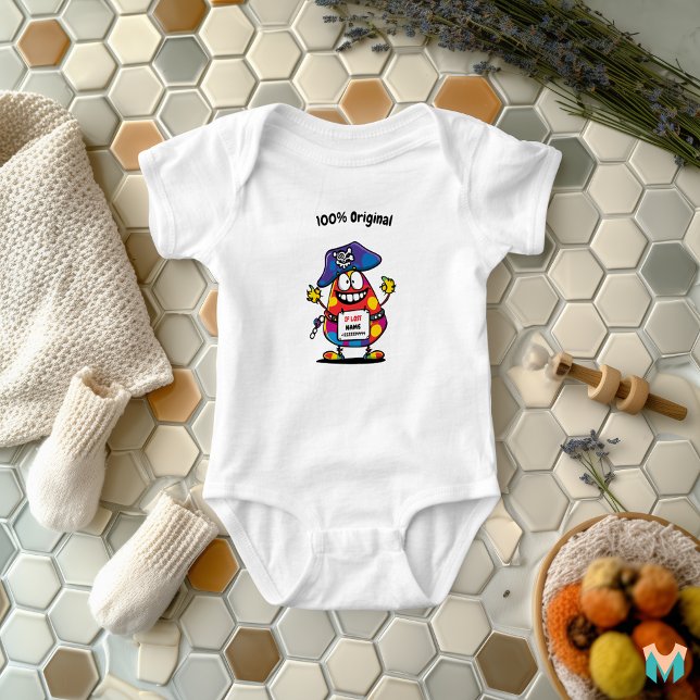 Custom Cool Baby Pirate mit Name und Telefonnummer Strampler (Von Creator hochgeladen)