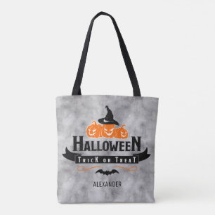 Custom Cool Black Halloween Trick oder Treat Pumpk