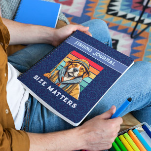 Custom Cool Dog Retirement Geschenke für Fisherman Notizbuch