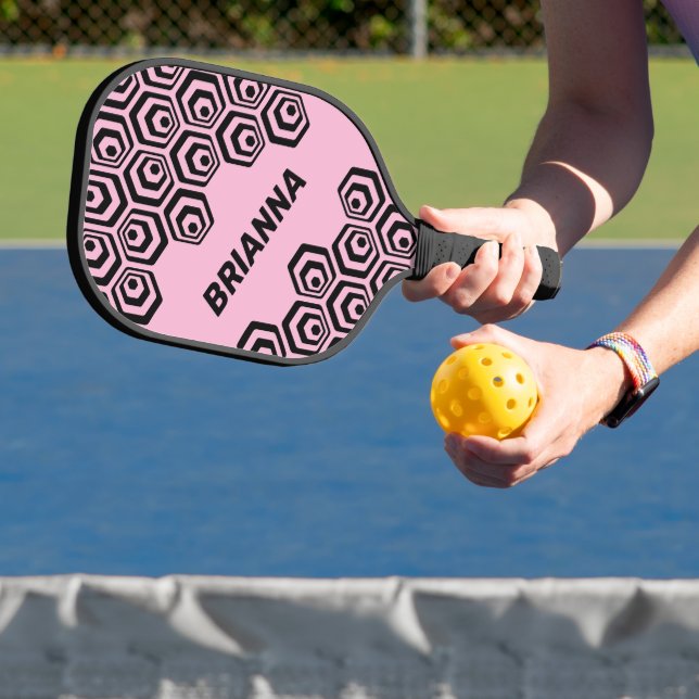 Custom Cool Hexagon Polygon Art Style Pattern Pickleball Schläger (InSitu)