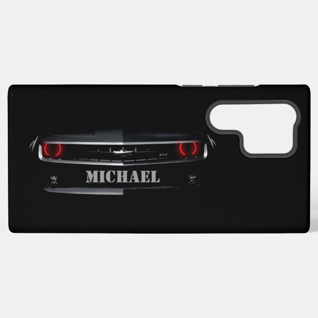 Custom Cool schwarz Chevy Camaro Ihr Name Samsung Galaxy Hülle (Rückseite (Horizontal))
