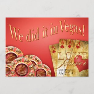 ::CUSTOM:: Coral Gold Las Vegas Deluxe Hochzeit Einladung