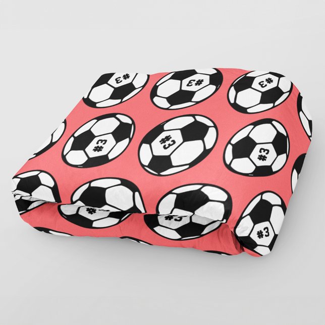 Custom Coral Soccer Ball Muster Fleecedecke (Von Creator hochgeladen)