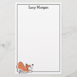 Custom Corgi Cute Dog Art Stationery Briefpapier