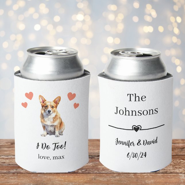 Custom Corgi Pet Wedding Can Cooler Dosenkühler (Von Creator hochgeladen)