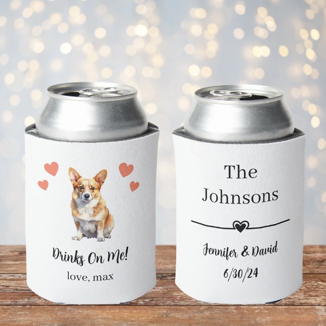 Custom Corgi Pet Wedding Can Cooler Dosenkühler (Von Creator hochgeladen)