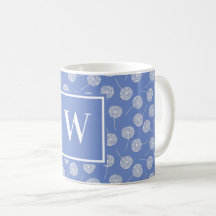 Custom Cornflower Blue Dandela Mit Monogramm