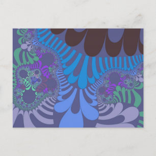 Custom Cornflower Blue Mod Postcard Postkarte