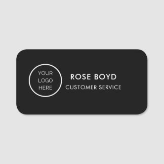 Custom Corporate Business Logo Black Employee Name Namensschild