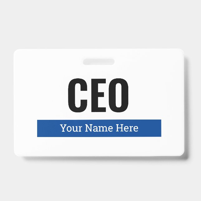 Custom corporate business name badge with clip ausweis (Vorderseite)