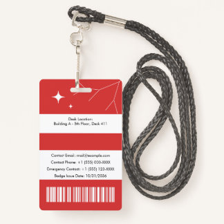 Custom corporate ID badge with barcode Ausweis