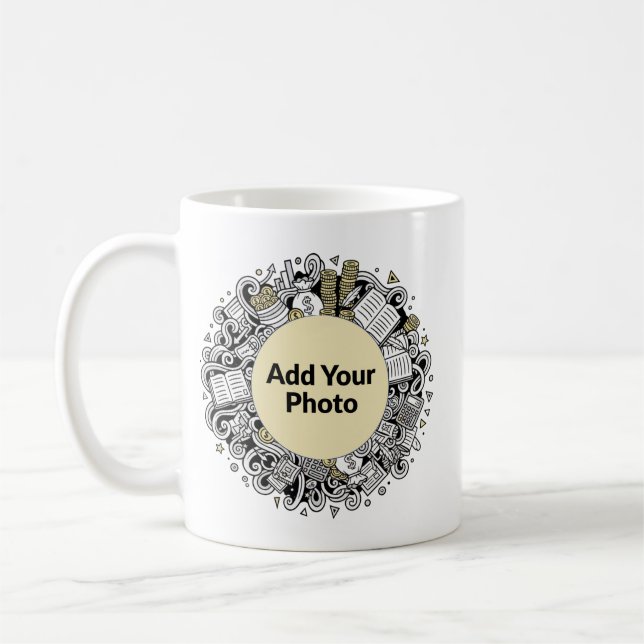 ​Custom Corporate Logo Finance  Accounting Doodle  Kaffeetasse (Links)