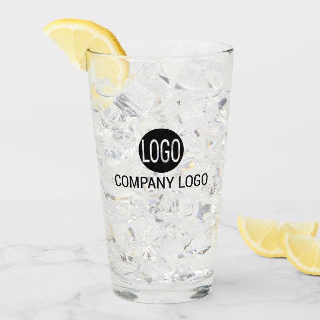 Custom Corporate Logo Glass Tumblers (Vorderseite Ice)