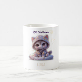 Custom Cosmic Cat Mug – Personalized Pastel Galaxy Kaffeetasse