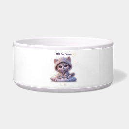 Custom Cosmic Cat Pet Bowl – Personalized pet bowl Napf