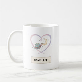 Custom Cosmic Heart Name Mug Kaffeetasse
