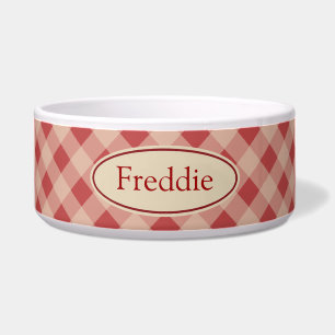 Custom Country Gingham Pet Bowl Napf