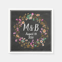 Custom Country Style Floral Wreath Art Motif