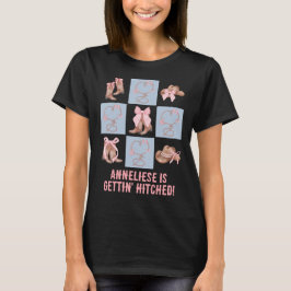 Custom Country theme Gettin' Hitched Bachelorette T-Shirt