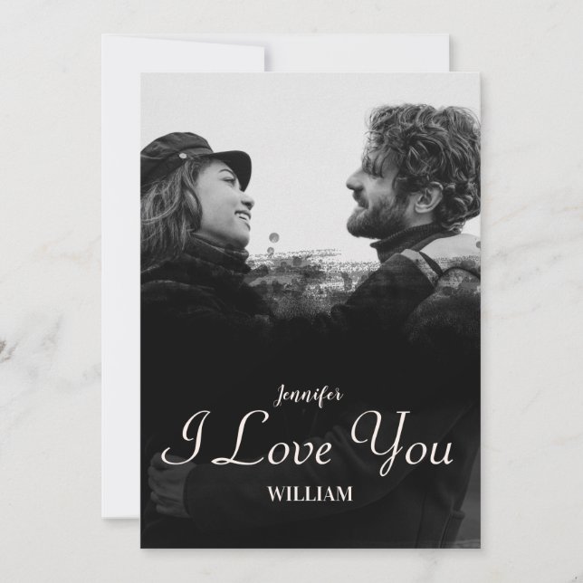 Custom Couple Foto Happy Valentines Feiertagskarte (Vorderseite)