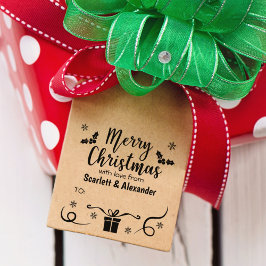 Custom Couple Frohe Weihnachten mit Liebe, Gummistempel