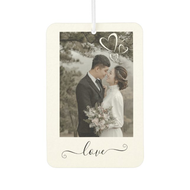Custom Couple Love Air Freshener Autolufterfrischer (Vorderseite)