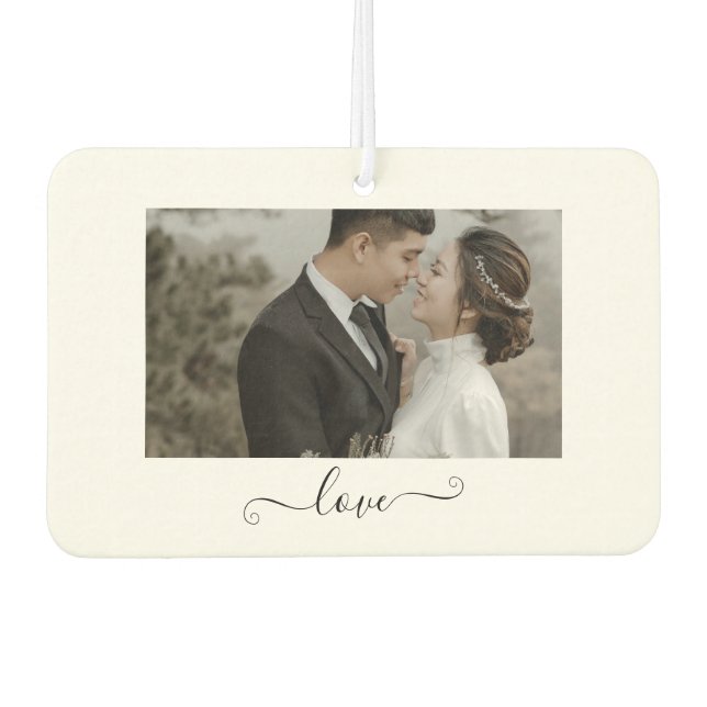Custom Couple Love Air Freshener Autolufterfrischer (Vorderseite)