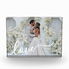 Custom Couple Love Script Photo Block