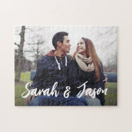 Custom Couple Names und Custom Foto Jigsaw Puzzle