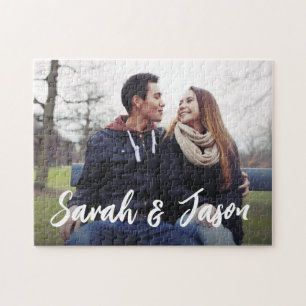 Custom Couple Names und Custom Foto Jigsaw Puzzle