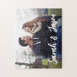 Custom Couple Names und Custom Foto Jigsaw Puzzle