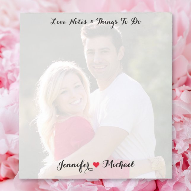 Custom Couple Photo Love Notes To Do List Notepad Notizblock (Custom Couple Photo Love Notes To Do List Notepad)