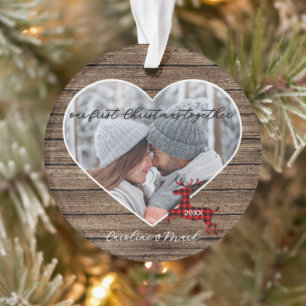 Custom Couple Unser erster Weihnachtsurlaub Ornament