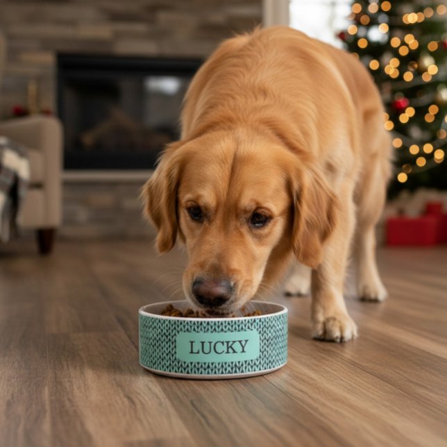 Custom Cozy Knit Pattern Pet Napf (Von Creator hochgeladen)