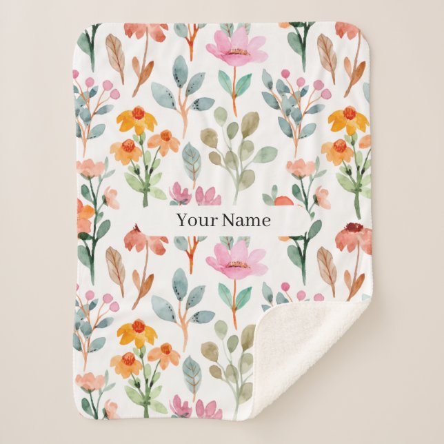 Custom Cozy Sherpa Blanket Sherpadecke (Vorderseite)