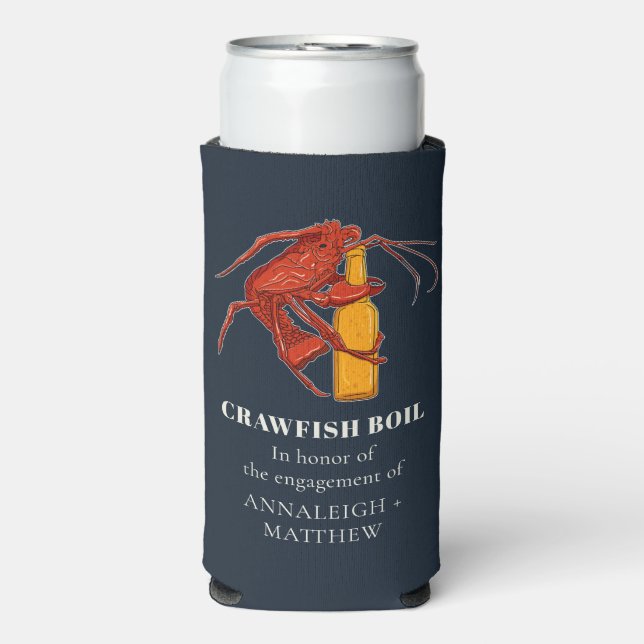 Custom Crawfish Seafood Boom Party Selters Dosenkühler (Seltzer Vorderseite)