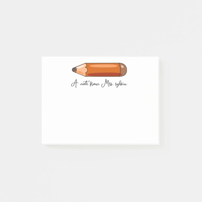 Custom Crayon for Teacher,Einzigartiges Personalis Post-it Klebezettel (Vorderseite)