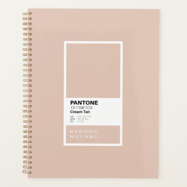 Custom Cream Tan Notebook | Personalisierte Soft B Planer (Vorderseite)