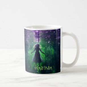 Custom Creepy Hexe Horror Lila Green Halloween Kaffeetasse